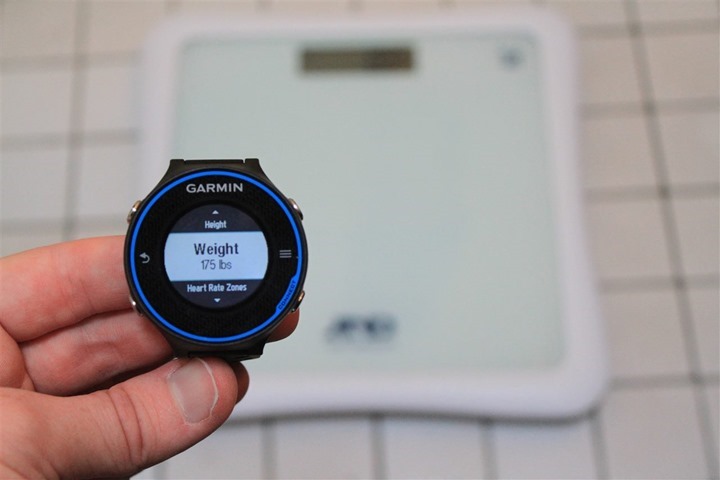 Garmin FR620 ANT+ Weight Scales