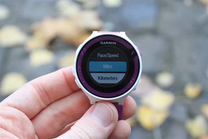 Garmin forerunner 245 miles to online kilometers