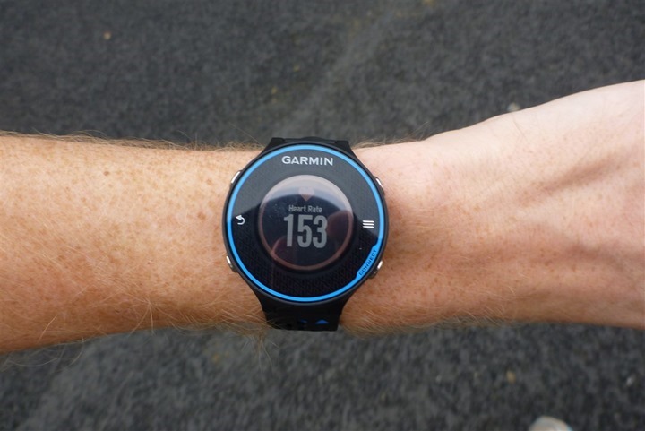 Garmin Connect Workout Screens on FR620