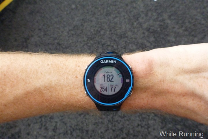 Garmin FR620 Running Dynamics Cadence