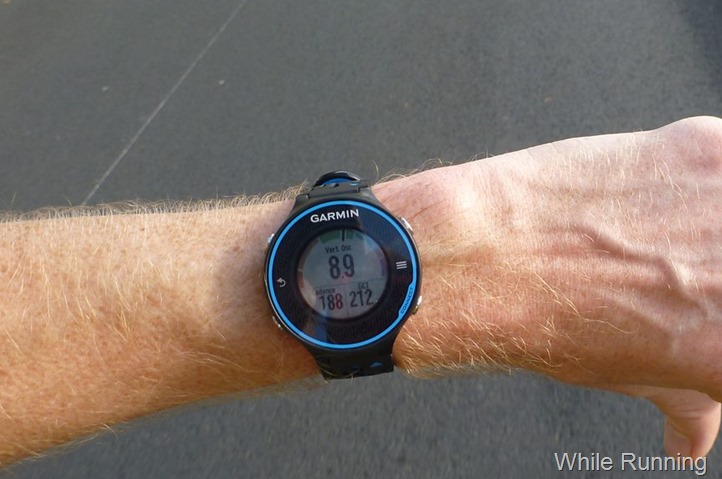 Garmin FR620 Running Dynamics Vetical Oscillation