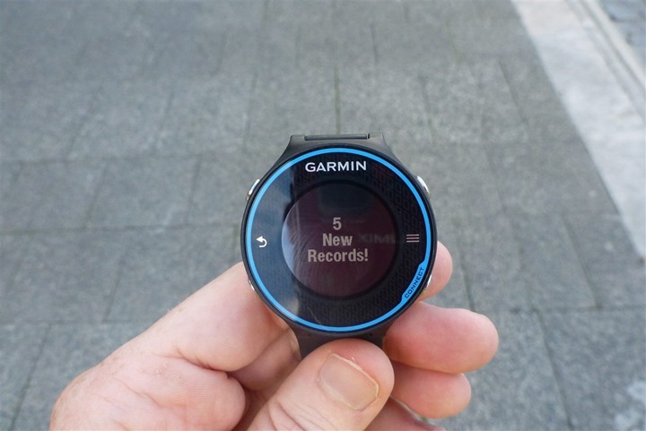 Garmin FR620 PR Records