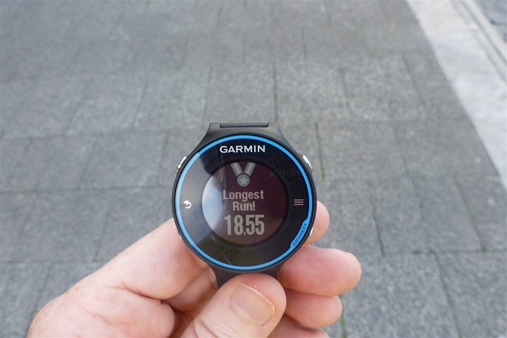 Garmin FR620 PR Records