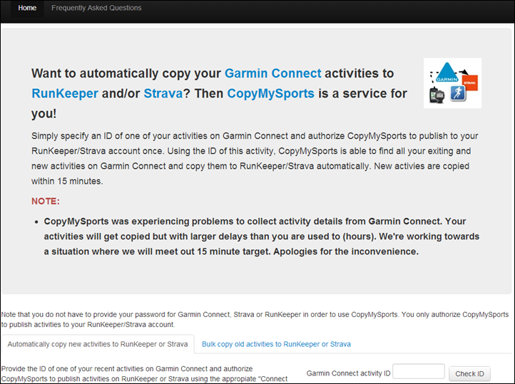 Garmin connect to clearance runkeeper