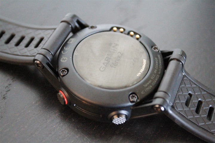 Garmin Fenix2 Back of unit