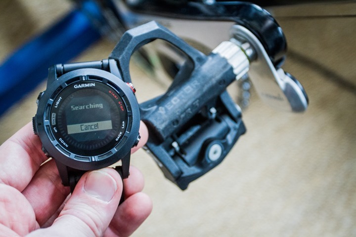 Garmin Fenix2 Cycling Power Meter Search