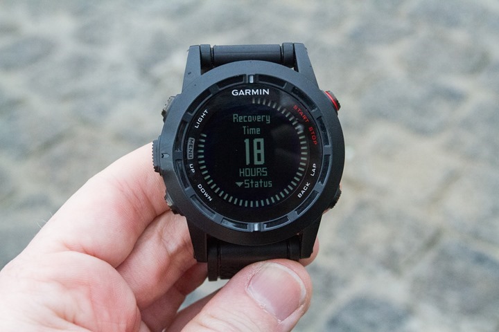 Garmin Fenix2 Running Recovery Advisor