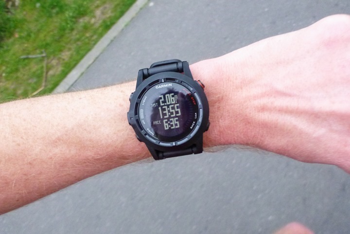 Garmin Fenix2 Running Mid-Run