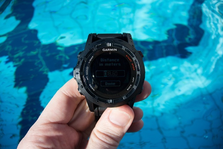 Garmin Fenix2 Swimming Pool Size Custom