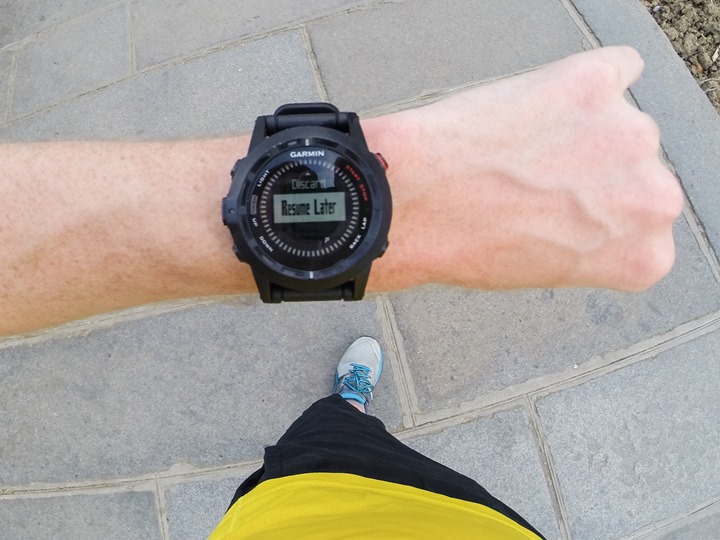 Garmin Fenix2 Resume Later