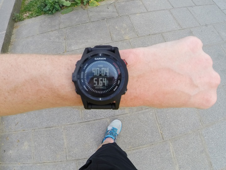 Garmin Fenix2 while running with total fields