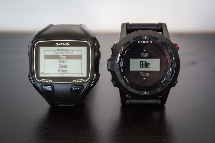 Garmin Fenix2 and FR910XT Comparison