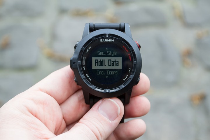 Garmin Fenix2 Data Option