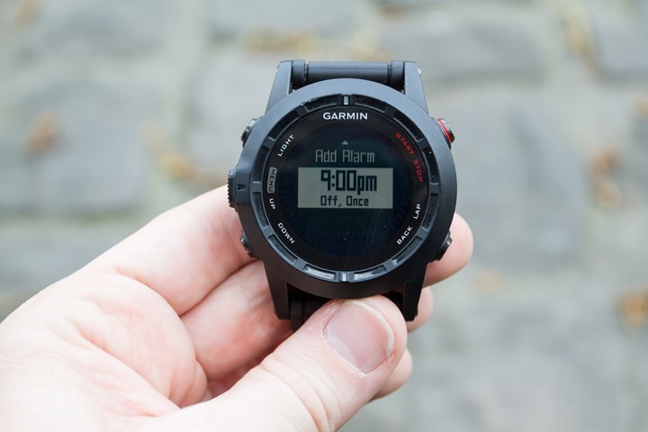 Garmin Fenix2 Alarms