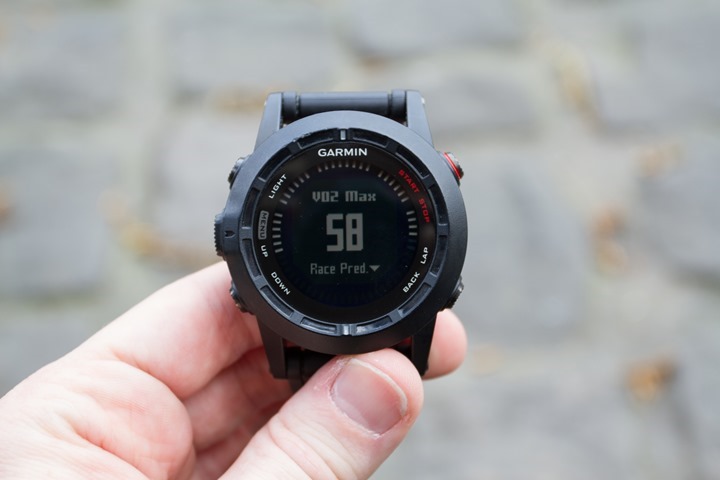 Garmin Fenix2 VO2Max