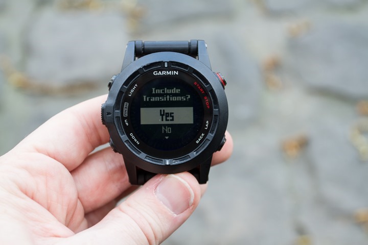 Garmin Fenix2 Multisport Mode Transitions