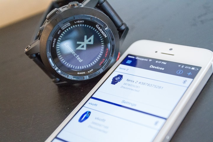 Garmin Fenix2 Mobile Pairing