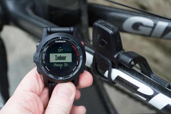 Garmin Fenix2 Speed/Cadence Sensors Settings