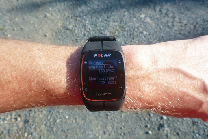 Test best sale polar m400