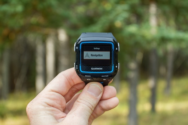 Garmin FR920XT - Navigation Menu