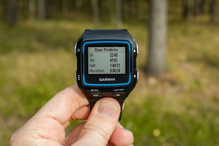 Garmin FR920XT - Race Predictor