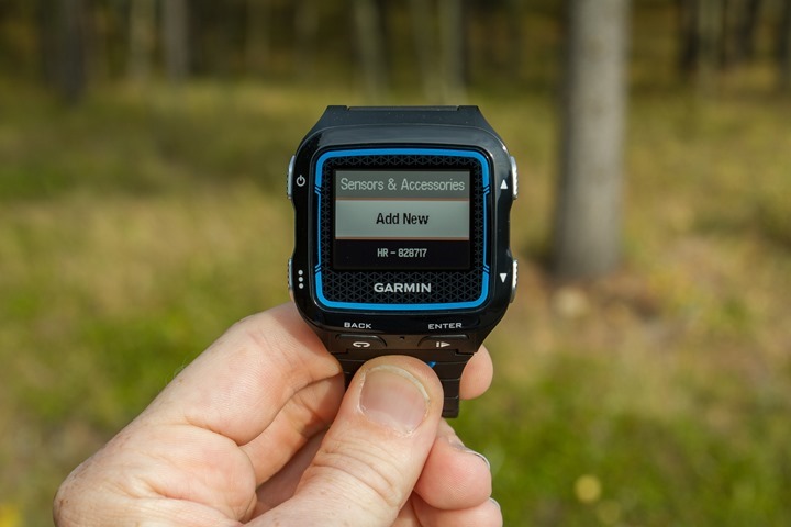 Garmin FR920XT - Add Sensors