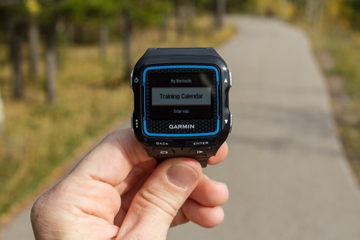 Garmin FR920XT - Training Calendar