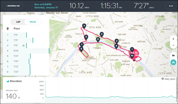 fitbit route tracking