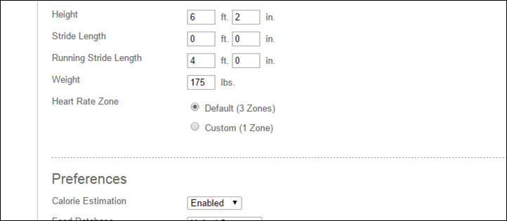 Fitbit Stride Length Chart