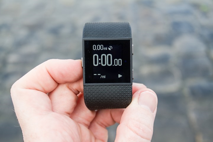 fitbit with stopwatch feature