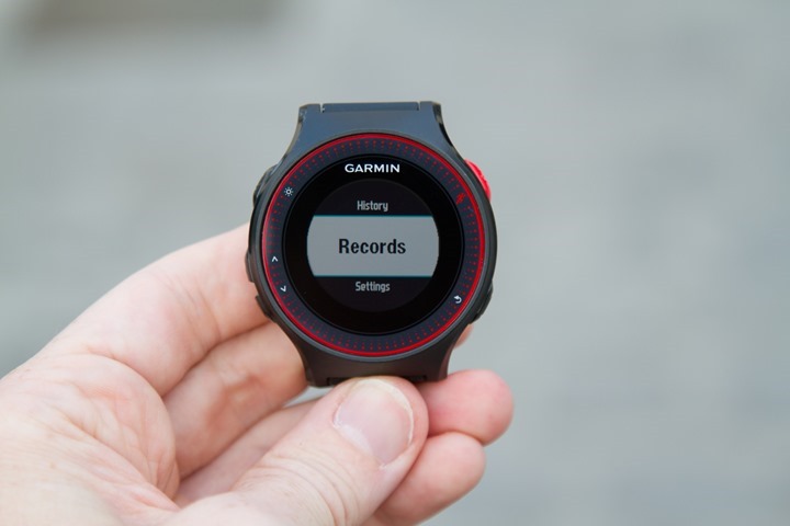 Garmin-FR225-Records