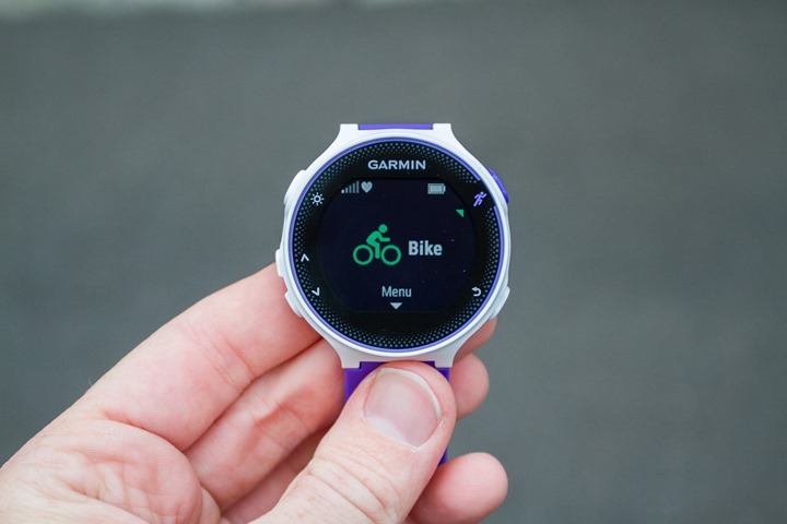 Garmin-FR230-BikeMode