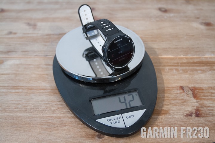 Garmin-FR230-Weight2