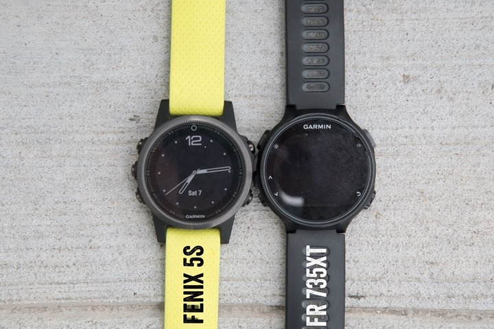 garmin fenix 5 versus 5s