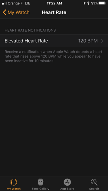 Apple Watch Series 3 Elevated HR Notices