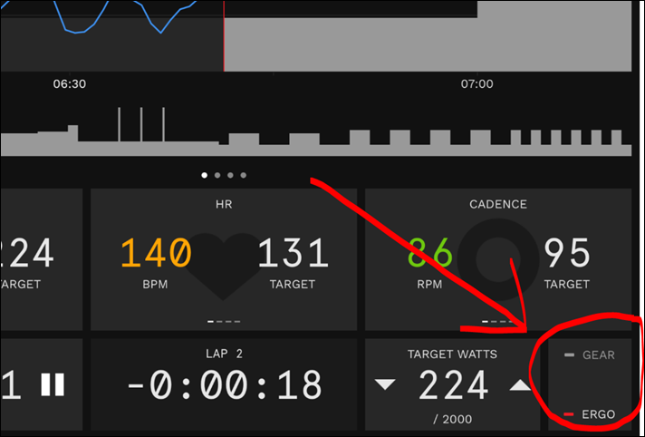 wattbike atom buttons