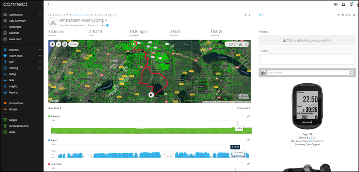 garmin edge 130 connect to strava