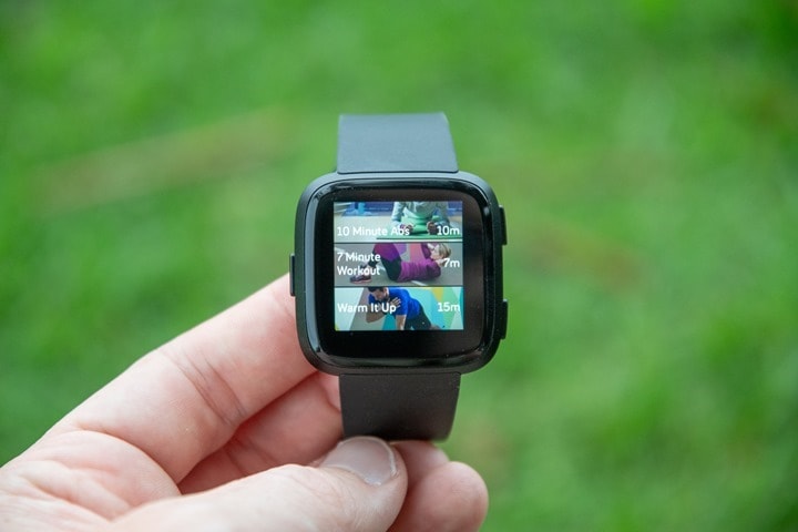 on screen workouts fitbit versa 2