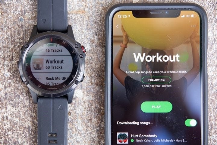 Can garmin fenix store 5 play music