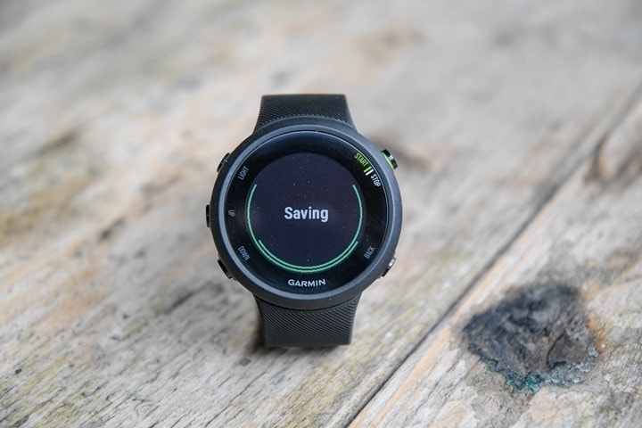 Garmin-FR45-Saving