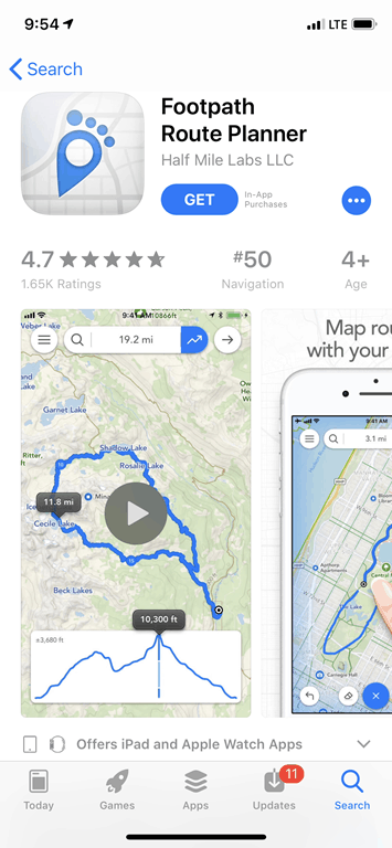 Quick App Reviews Footpath Route Planner Ios Dc Rainmaker