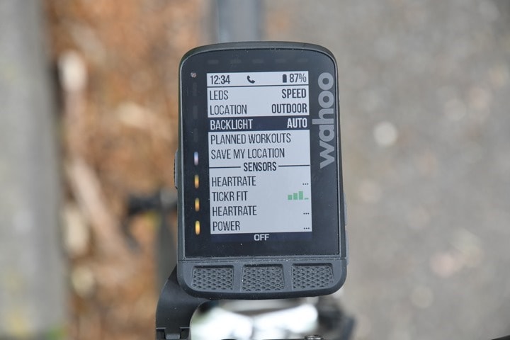 wahoo elemnt roam sensors