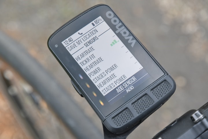 wahoo elemnt roam sensors