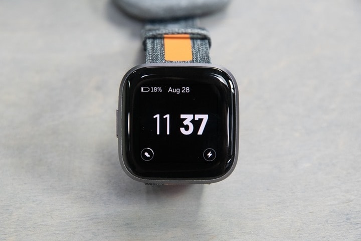 fitbit versa always on watch face