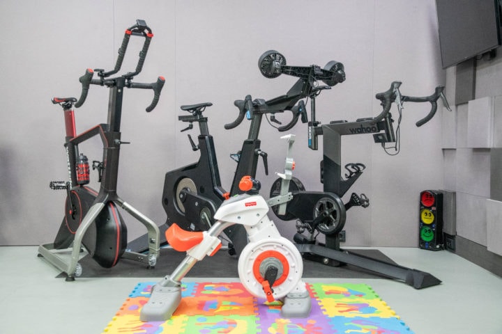 stationary bike stand kids