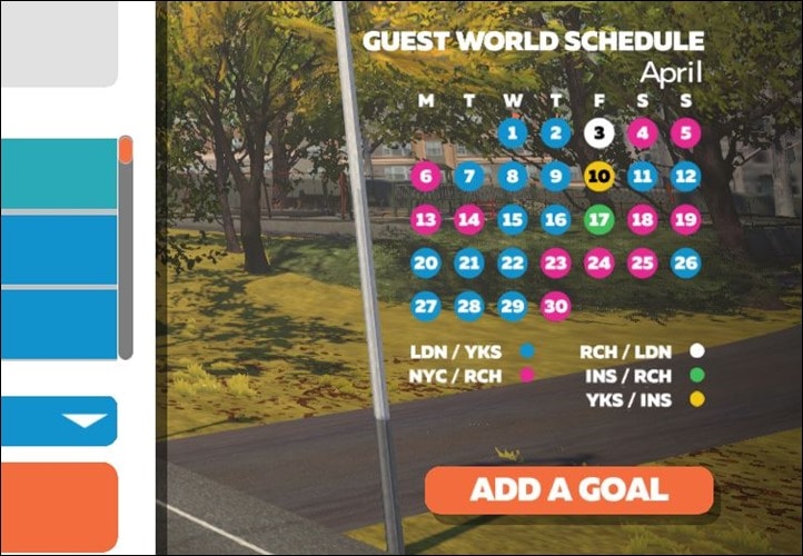 Zwift World Calendar - Customize and Print