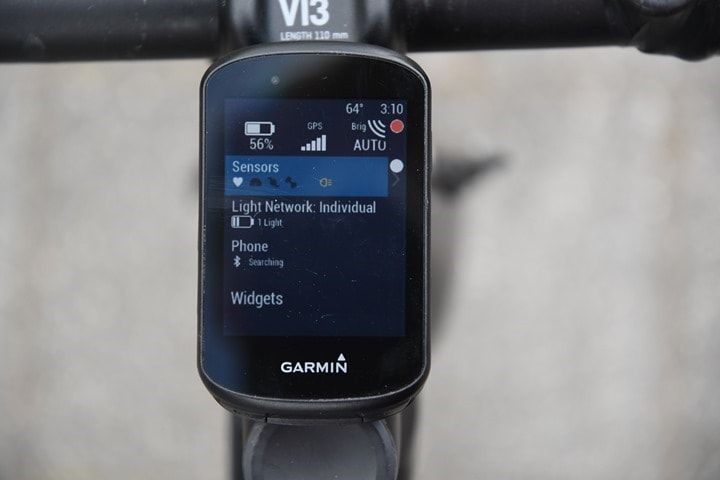 garmin bontrager light control