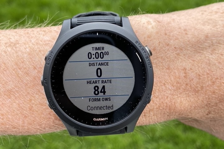 FORM Smart Swim Goggles connected to Garmin Forerunner 945