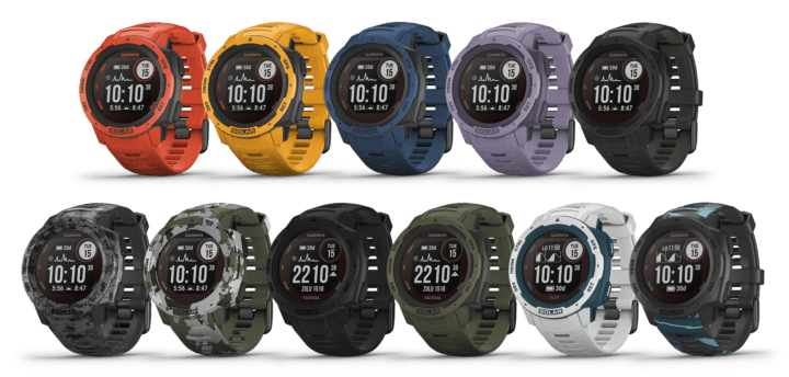 garmin instinct solar activities list