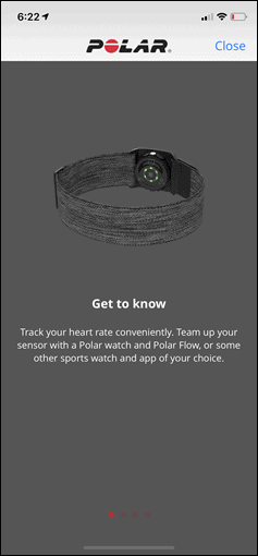 Polar Verity Sense  Training in heart rate mode with Polar Flow 